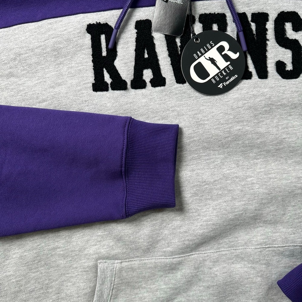 Darius Rucker x Fanatics Baltimore Ravens Hoodie Mens L Purple Gray NFL Pullover - Picture 7 of 13